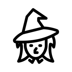 witch icon or logo isolated sign symbol vector illustration - high quality black style vector icons

