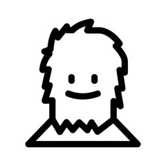 yeti icon or logo isolated sign symbol vector illustration - high quality black style vector icons
