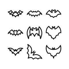 bat icon or logo isolated sign symbol vector illustration - high quality black style vector icons
