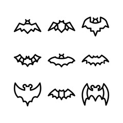 bat icon or logo isolated sign symbol vector illustration - high quality black style vector icons

