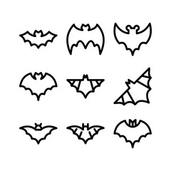 bat icon or logo isolated sign symbol vector illustration - high quality black style vector icons
