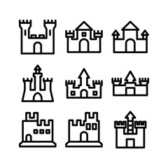 castle icon or logo isolated sign symbol vector illustration - high quality black style vector icons 