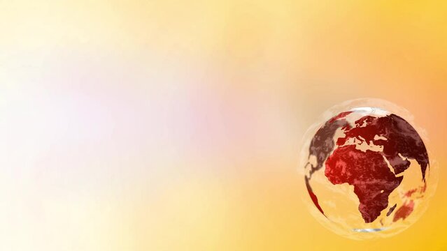 World / earth globe looping video, ideal for text and message presentation.