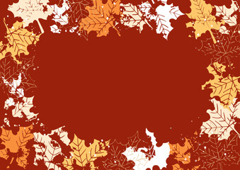 紅葉　リーフ　秋　背景イラスト