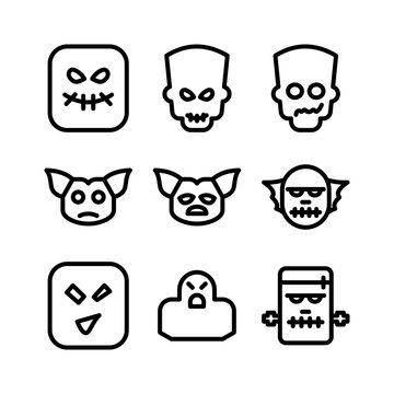 horror icon or logo isolated sign symbol vector illustration - high quality black style vector icons
