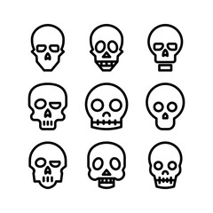 skull icon or logo isolated sign symbol vector illustration - high quality black style vector icons
