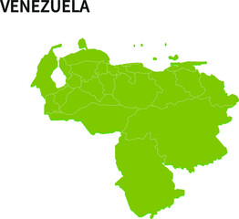 ベネズエラ/VENEZUELAの地域区分イラスト