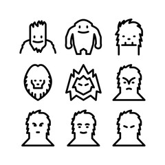 yeti icon or logo isolated sign symbol vector illustration - high quality black style vector icons
