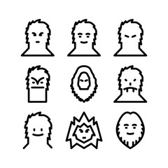 yeti icon or logo isolated sign symbol vector illustration - high quality black style vector icons
