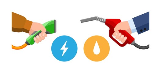 Gas fuel vs ev plug charg