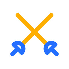 Fencing Icon with Outline Color