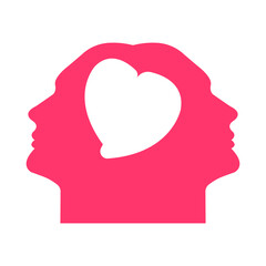 two-faced personality. mood disorder concept. person with mental health and mental problems. Imagination. Web banner. Copy space. world mental health day.