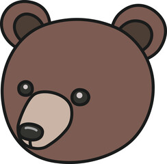 クマの顔イラスト