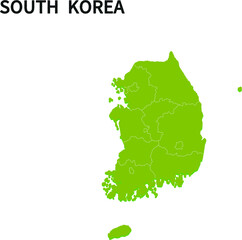 韓国/SOUTH KOREAの地域区分イラスト