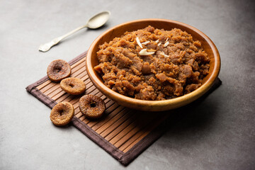 Anjeer ka halwa or Fig sheera or halva