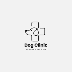 pet shop/clinic logo design. minimal pet clinic logo. line icon. 