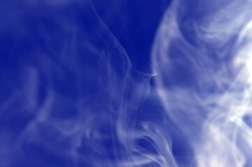 Blue sports smoke, abstract background material.