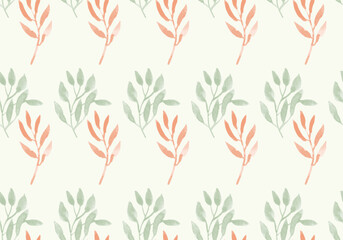 seamless pattern with flowers. Floral seamless pattern with abstract green and pink leaf