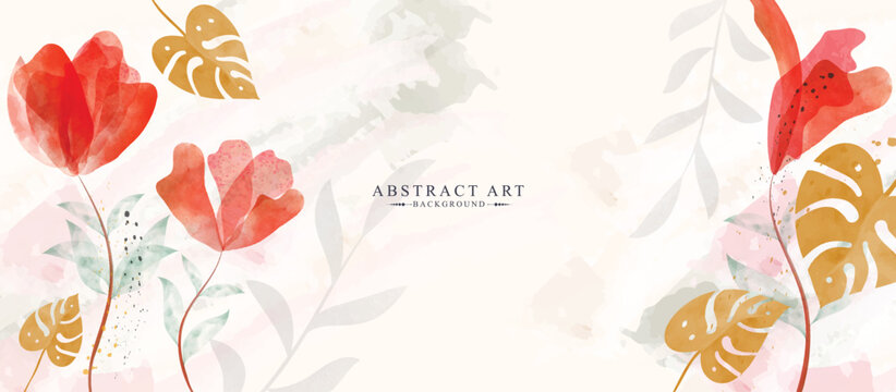 Watercolor floral vector design soft flower and botanical watercolor background. flowers for wedding stationary, greetings, wallpapers, fashion, backgrounds, textures, DIY, wrappers, postcards, logo,
