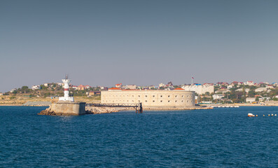 Fototapeta premium Entrance to the Sevastopol bay. Seaside view