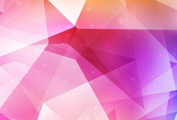 Light Pink, Red vector background with triangles.