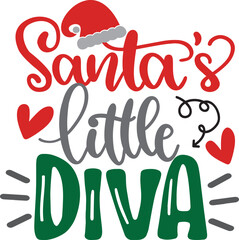 Obraz premium Santa's Little Diva
