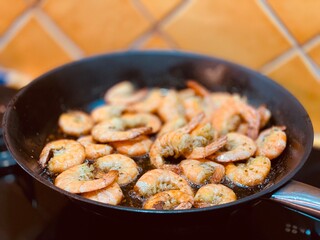 Gambas à la poele