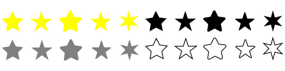 Star icon vector set. winner illustration sign collection. rising symbol. space logo.