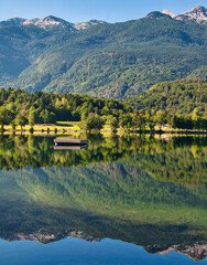 Fototapeta premium Lake Bohinj reflections, Slovenia