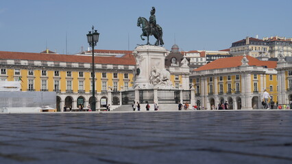 Fototapeta na wymiar Lisbon, Portugal, The commerce square and the tagus river