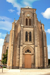 Fototapeta na wymiar La Planche. Église Saint-Jacques. Loire-Atlantique. Pays de la Loire 