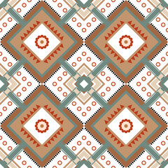 Geometric ethnic oriental seamless pattern traditional Design for background, carpet, wallpaper, clothing, wrapping, Batik, fabric, illustration, boho embroidery style.