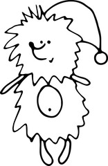  Hedgehog, hand-drawn. Hand -drawn doodles illustration Hedgehog   .
Line art Hedgehog .