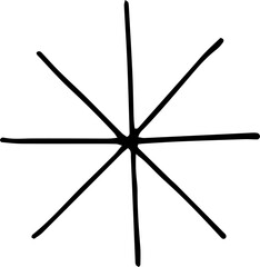 Snowflake, hand-drawn snowflakes. Hand -drawn doodles illustration flake of snow.
Line art racing snowflake.