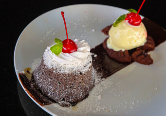 delicious dessert chocolate lava