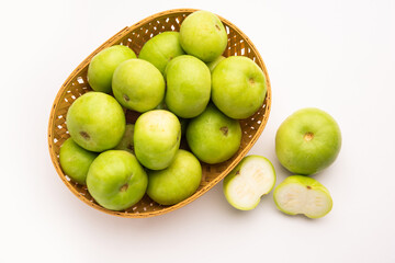 Raw Tinda, tinde also called dhemse, Apple Gourd, Baby Pumpkin, Indian Squash Round Melon.