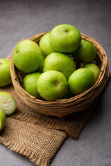 Raw Tinda, tinde also called dhemse, Apple Gourd, Baby Pumpkin, Indian Squash Round Melon.
