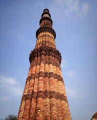 Fototapeta na wymiar Amazing Closeups of The Qutub Minar 