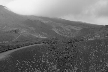 Vulcão Etna in Black and White.