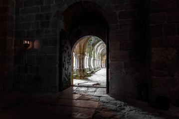 The cloister of the Frontfroide Abbey, France