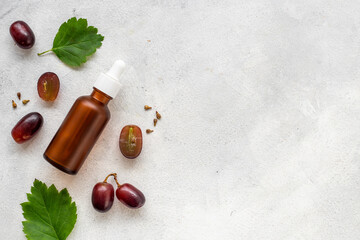 Skin care organic cosmetic - grape seed oil with grapes berries