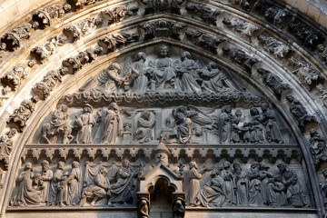 Notre Dame de la Treille cathedral tympanum