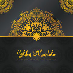 Luxury Mandala Background with Golden Arabesque Pattern Arabic Islamic East style,  Arabic Style Decorative Mandala.