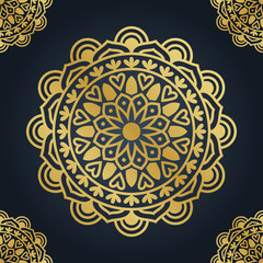 Luxury Mandala Background with Golden Arabesque Pattern Arabic Islamic East style,  Arabic Style Decorative Mandala.