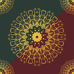Luxury Mandala Background with Golden Arabesque Pattern Arabic Islamic East style,  Arabic Style Decorative Mandala.