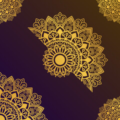 Luxury Mandala Background with Golden Arabesque Pattern Arabic Islamic East style,  Arabic Style Decorative Mandala.