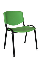 colorful plastic school chair isolated on white background