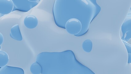 3d rendering of a picture of colorful balls. Abstract wallpaper and background. Bright colors, ceramics.