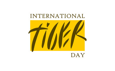 International Tiger Day, Tiger written in tiger stripes pattern.
