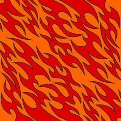 Simple background with flame pattern ornament